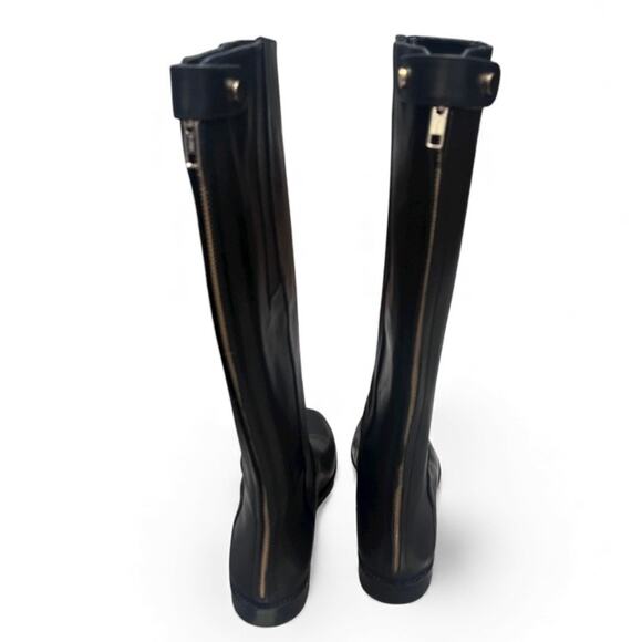 Banana Republic NWT Leather Riding Boot Full Zip Black Sz 8 - Picture 6 of 8